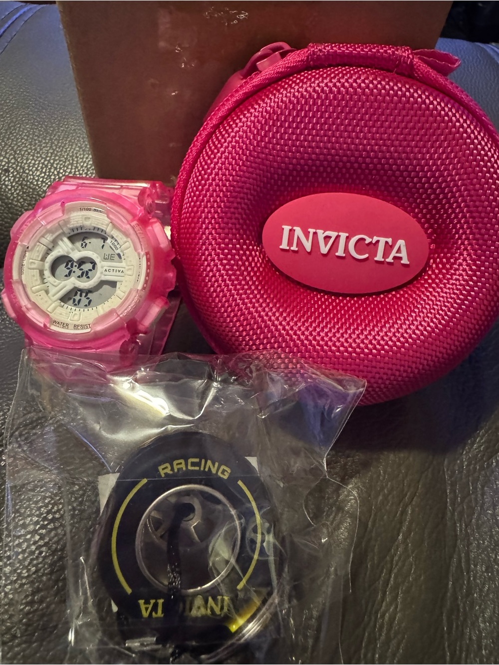 Activa x Invicta ACW-GA-L-502 Pink Nitro Drift 43mm Digital Watch NEW